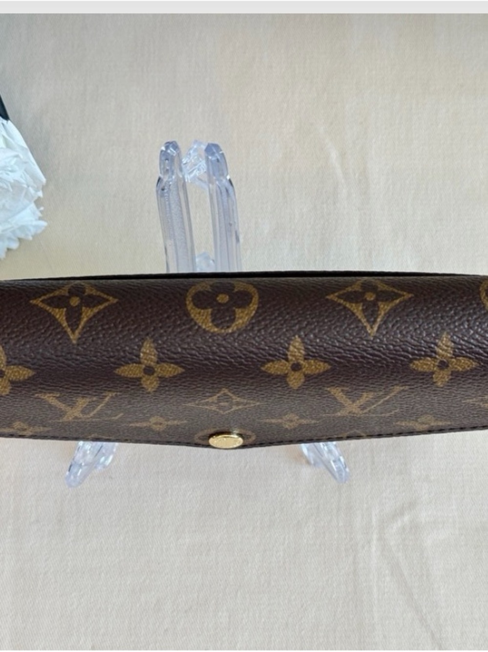 Louis Vuitton Monogram Canvas Envelope Wallet in Brown and Gold - Picture 4 of 15